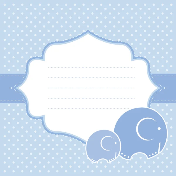 Baby boy announcement card. Vector illustration. Vector Graphics