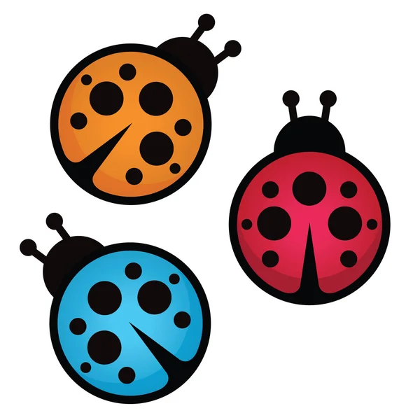 Coccinella. Illustrazione vettoriale . — Vettoriale Stock