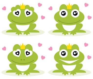 vektör çizim yeşil kurbağalar.