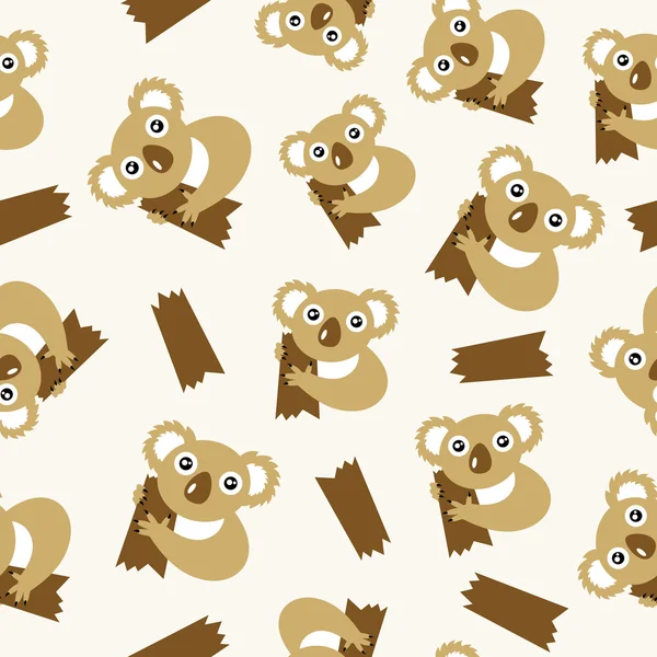 Seamless pattern with koalas. Vector illustration. — Stock Vector