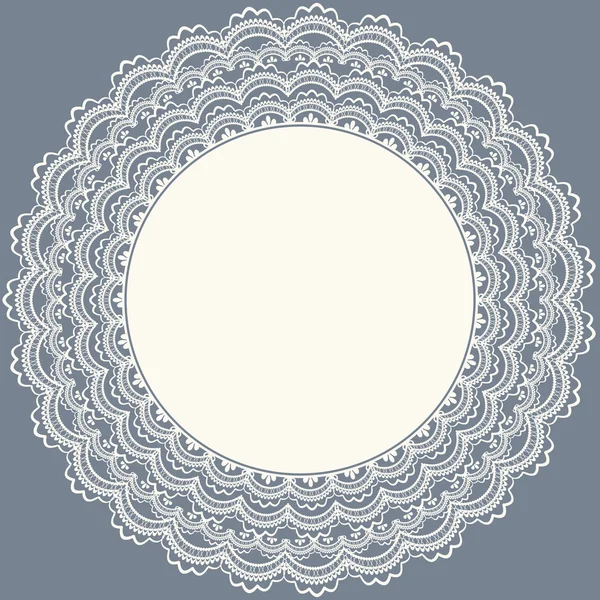 Lace frame. Wedding invitation.Vector illustration — Stock Vector