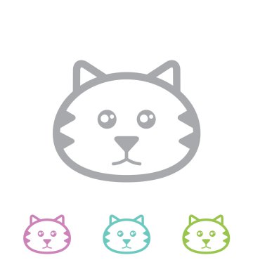 kedi kafası. vektör simgesi.