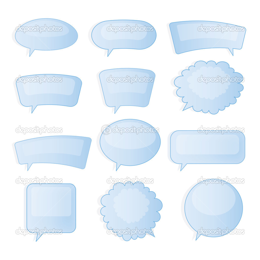 Speech bubbles. Vector set.