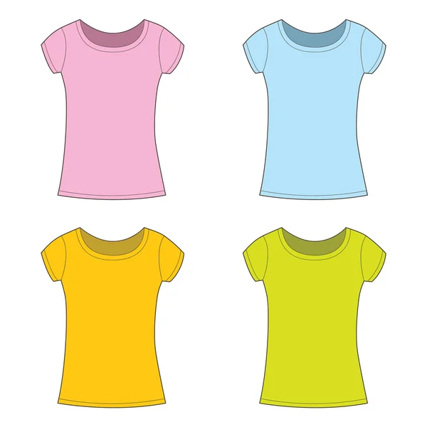 T-shirts pour fille . — Image vectorielle