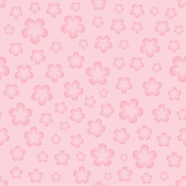 Pembe çiçekli, pürüzsüz desen