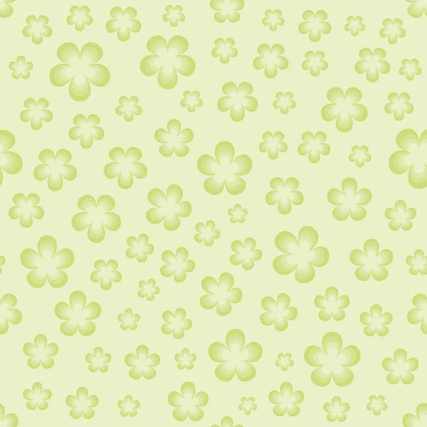 Grönt blommigt sömlöst mönster — Stock vektor