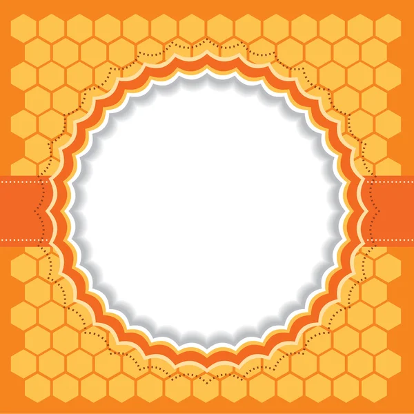 Cadre en nid d'abeille . — Image vectorielle