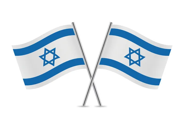 Drapeaux d'Israël. Illustration vectorielle . — Image vectorielle