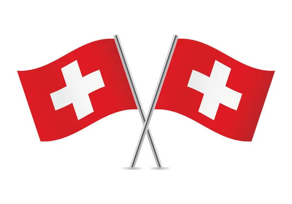 スイス連邦共和国の旗. — ストックベクタ