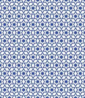 Davut Yıldızı. Altı köşeli yıldız. Kusursuz vektör deseni.