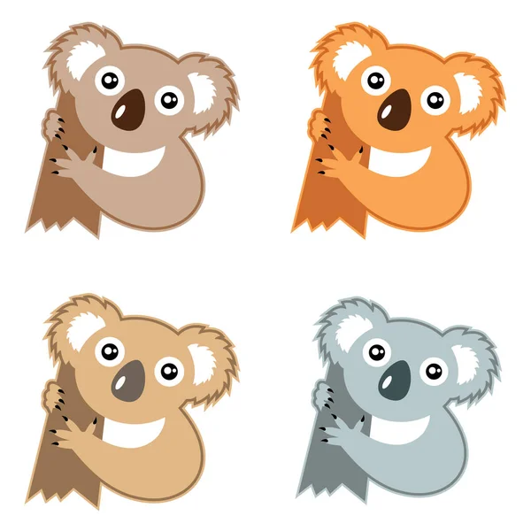 Koala Bear Vector Illustration Koala Bear Sticker Icon Badge Logo — Vettoriale Stock