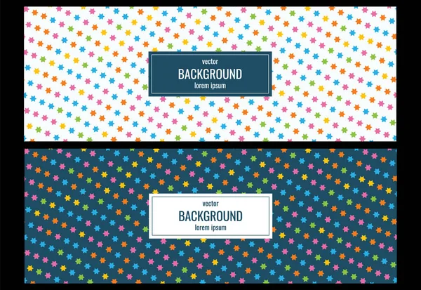 Abstract Banner Header Template Colored Six Pointed Star Pattern Vector — Image vectorielle