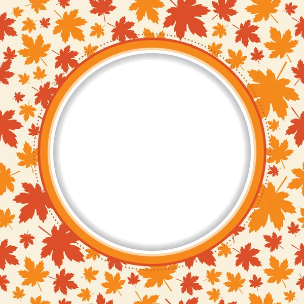 Maple Leaves Frame Card Autumn Design Vector Illustration Vettoriali Stock Royalty Free