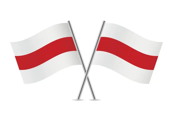 Belarus Opposition Flags Belarusian Opposition Flags Historical Flag Belarus Symbol — Stockvektor