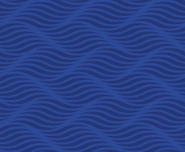 Modrá Barva Vody Vlny Hladký Vzor Vektorové Abstraktní Opakování Pozadí — Stockový vektor