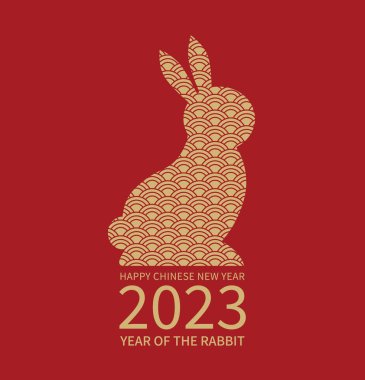 Çin Yeni Yılı 2023 - Tavşan Yılı. Mutlu Çin Yeni Yılı 2023. Ay yeni yılı. 