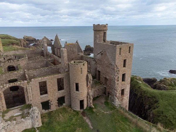 Slains Castle Skottland Storbritannien Ofta Kopplad Till Dracula Och Med — Stockfoto