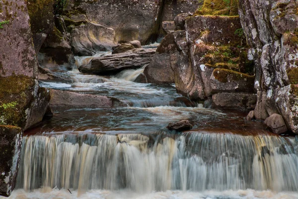 Bracklinn Falls Series Waterfalls North East Callander Scotland Course Keltie — стокове фото