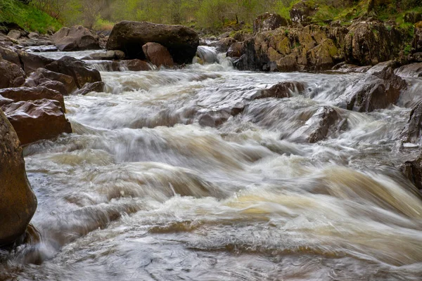 Водопад Брэклинн Представляет Собой Серию Водопадов Северо Востоку Калландера Шотландия — стоковое фото