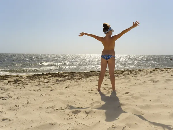 Vreugde in de zon en de zee — Stockfoto