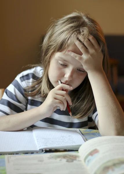 Problematische taak voor school — Stockfoto