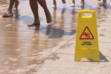 Caution wet floor clipart