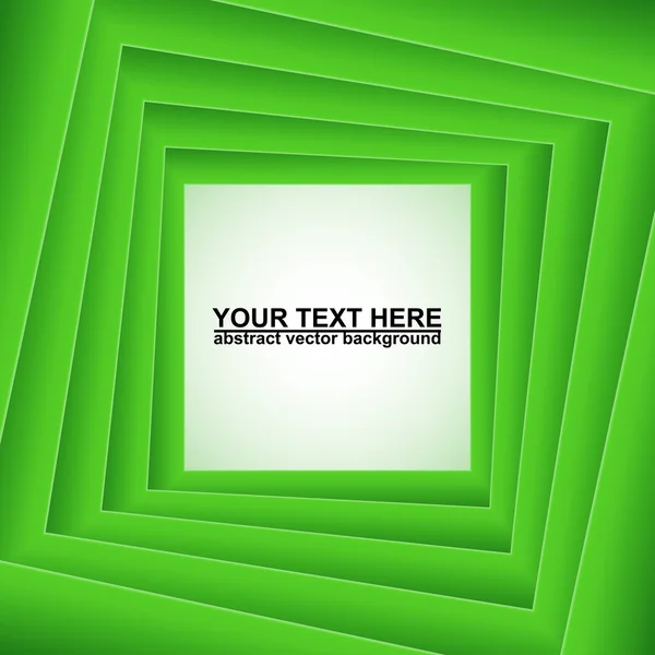 緑の正方形、抽象的なベクトルの背景 — ストックベクタ
