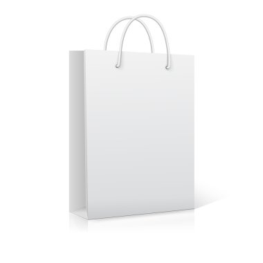 beyaz boş alışveriş çantası. tasarımınız için hazır.