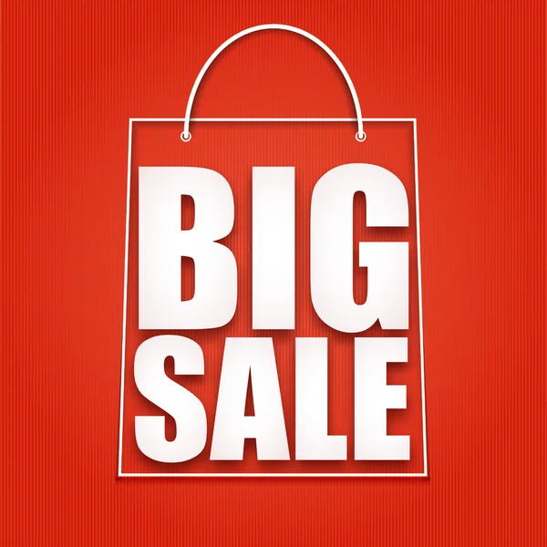 Big sale poster, vector illustration — Stock Vector