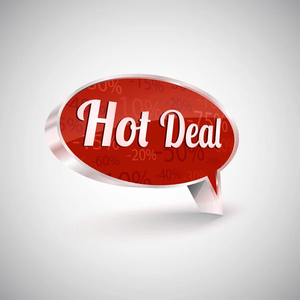 Hot deals icône vectorielle, illustration — Image vectorielle