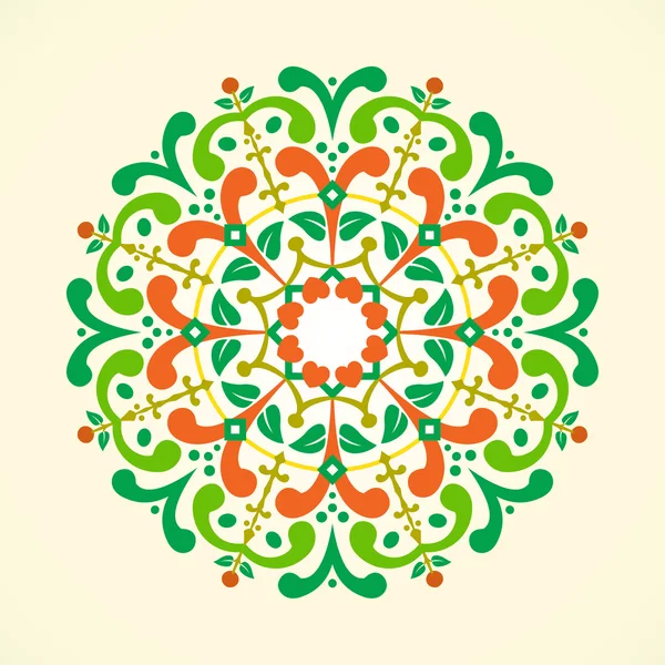 Ilustración vectorial de un ornamento radial vintage . — Vector de stock