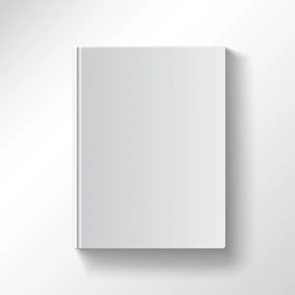 空白の本カバー ベクトル イラスト グラデーション メッシュを使用 eps10。デザインとブランドの孤立したオブジェクト — ストックベクタ