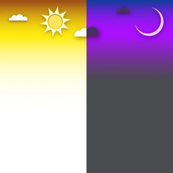 Day and night. Vector background — Stock Vector