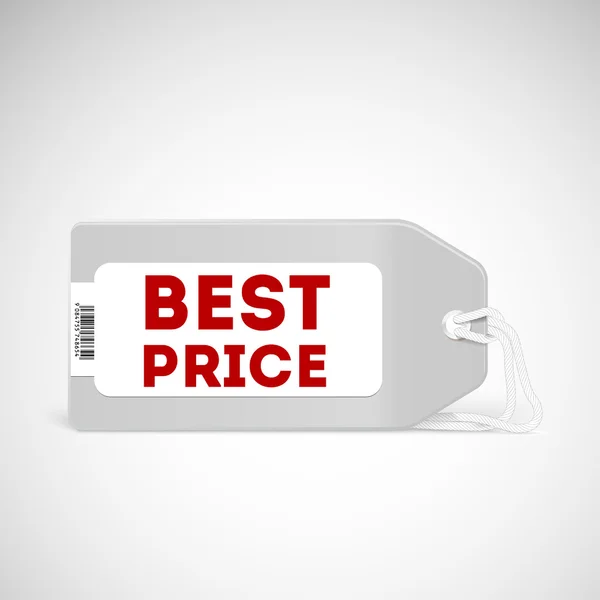 Étiquette de prix vide isolée sur blanc — Image vectorielle