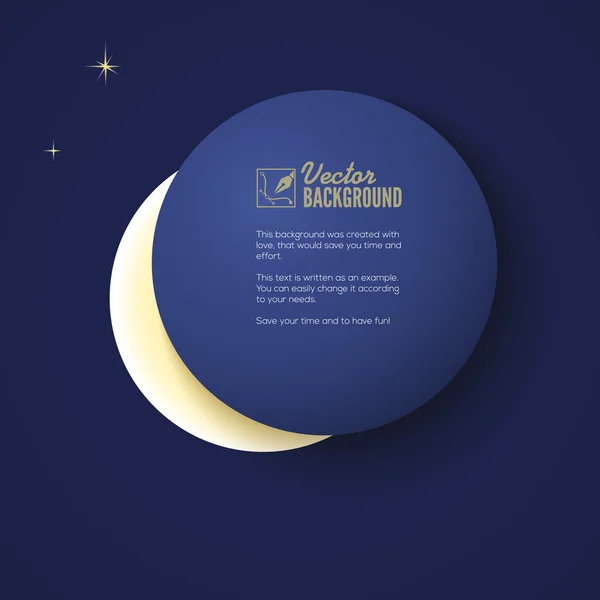 Eclipse de la lune, fond de votre présentation ou de votre design — Image vectorielle