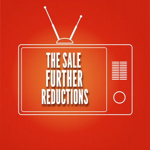 Silhouette of a TV, The sale Further reduction — Stock Vector