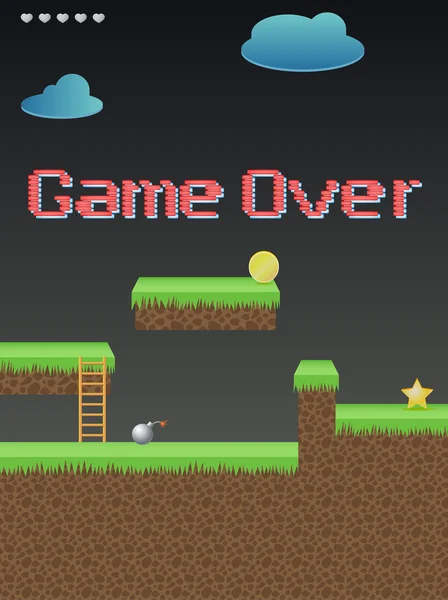 Belettering, game over — Stockvector