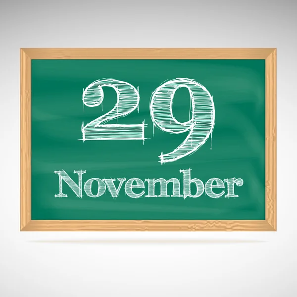 29. listopadu, nápis křídou na tabuli — Stockový vektor