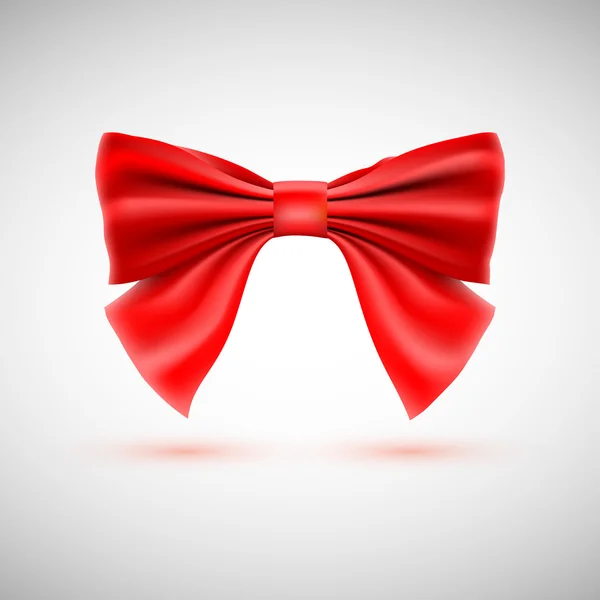 Red festive bow — Stock Vector