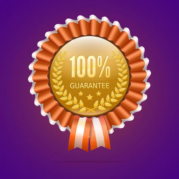Badge 100% guarantee — Stock Vector