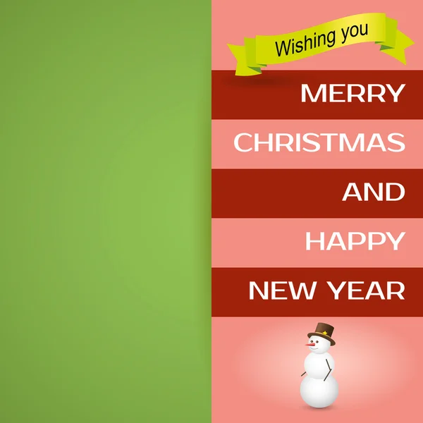 Merry christmas briefkaart, gelukkige vakantie wens. — Stockvector