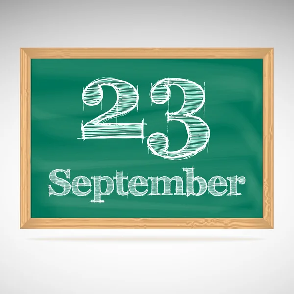 23. září, nápis křídou na tabuli — Stockový vektor