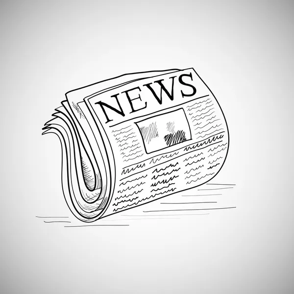 Doodle illustrazione di stile giornale in formato vettoriale.