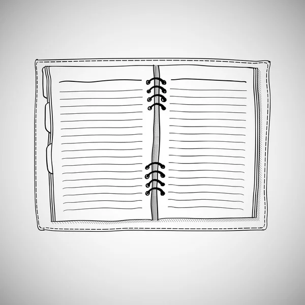 Schets van notebook. — Stockvector