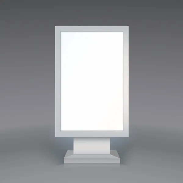 Dijital İşaret. Gri arkaplanda boş reklam panosu