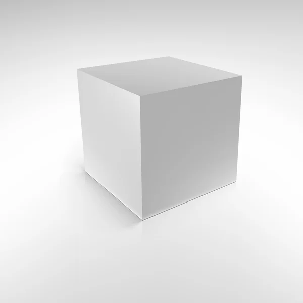 Куб с отражениями и тенями, векторная иллюстрация — стоковый вектор