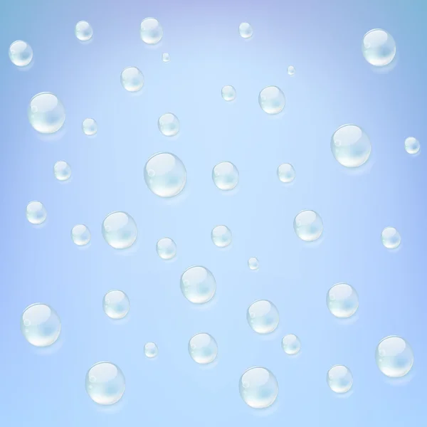 影、反射、屈折と水の滴 — ストックベクタ