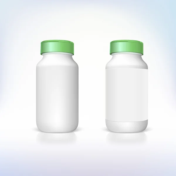 Bouteille pour compléments alimentaires et médicaments . — Image vectorielle