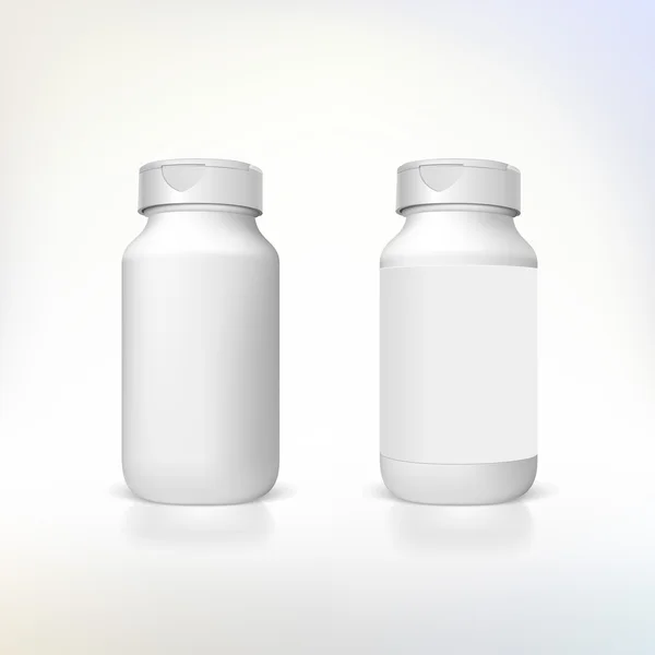 Frasco para suplementos dietéticos y medicamentos . — Vector de stock