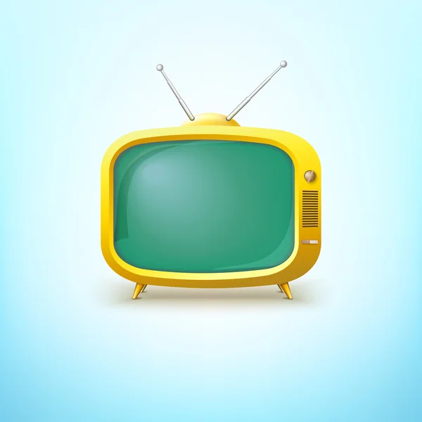 TV in cartoon stijl met heldere kleur — Stockvector